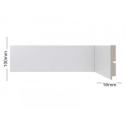 RODAPÉ RP/BR 210 - Rodapé Branco Liso.